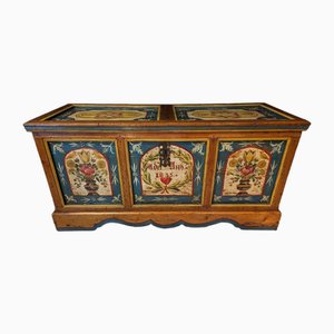 Tyrolean Painted Wedding Chest, 1855