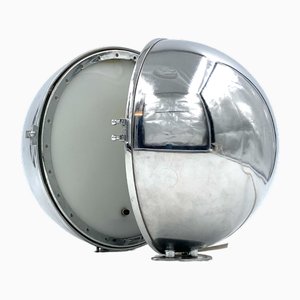 Space Age Chromed Spherical Table Lamp, Italy, 1970s