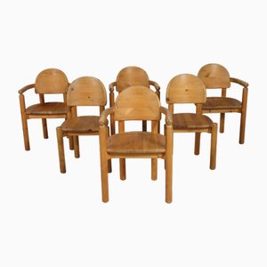 Pine Dining Chairs by Rainer Daumiller, 1970s, Set of 6