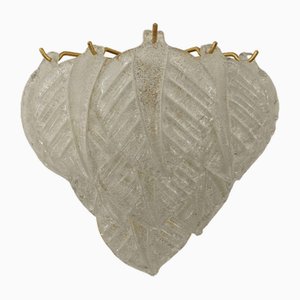 Lámparas de pared de cristal de Murano de Mazzega, años 70. Juego de 2