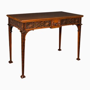 Antique English Chippendale Revival Console Table, 1890s