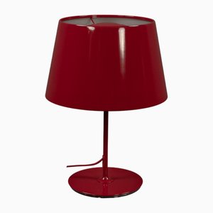 Bemalte Tischlampe in Weinrot von Ikea