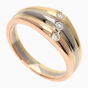 Yellow Gold Three-Color Diamond Ring from Cartier