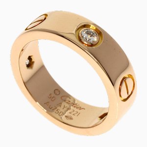 Pink Gold Love Ring with Half Diamond from Cartier