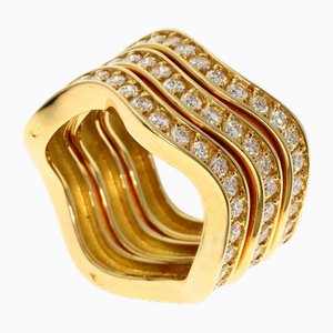 Anello Neptune con diamanti in oro giallo 18k di Cartier
