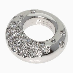 Anneau Caviar Diamond Pendant in 18k White Gold from Chaumet