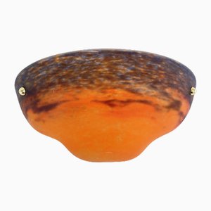 Lámpara de pared Art Déco Pate De Verre Glass atribuido a Muller Frères, Francia, años 20
