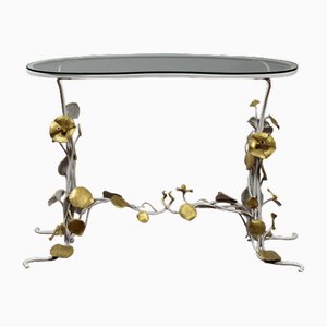 Wrought Iron Coffee Table with Glass Top, Italy, 1990s