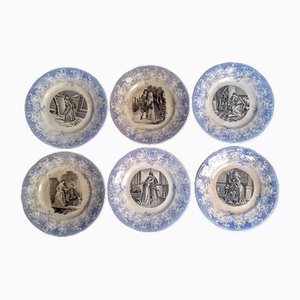 Ceramic Wallerfangen Plates from Villeroy and Boch, Early 20th Century, Set of 6