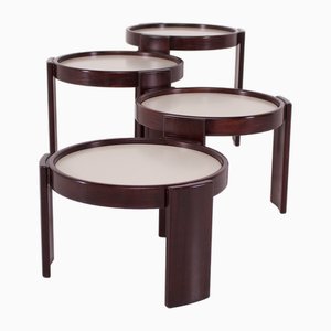 Reversible Nesting Coffee Tables by Gianfranco Frattini for Cassina, 1970s, Set of 4