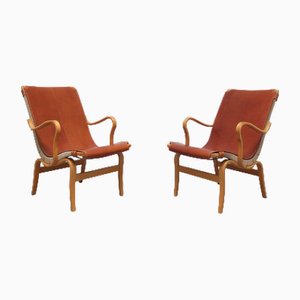 Swedish Eva Lounge Chairs by Bruno Mathsson for Dux, 1941, Set of 2