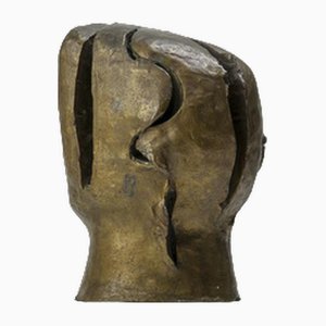 Maria Papa, Kriegerkopf, 1962, Bronze