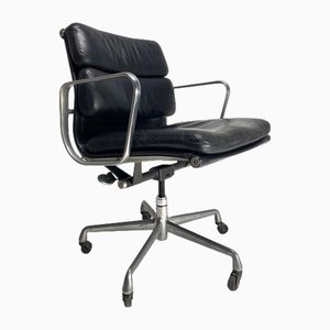 EA217 Black Soft Pad Chair attributed to Charles & Ray Eames for Herman Miller, 1970s
