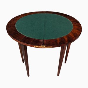 Demi-Lune Spieltisch im Louis XVI-Stil aus Mahagoni