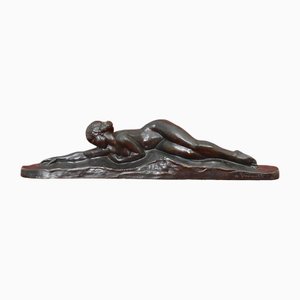 Amedeo Gennarelli, Femme Nue Art Déco, 20ème Siècle, Bronze