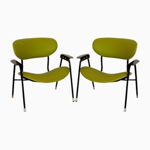 Set of Italian Lounge Chairs by Gastone Rinaldi for Rima, 1970s