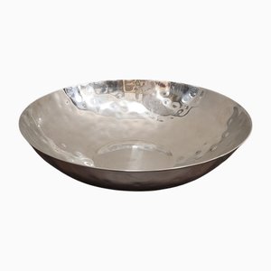 Tafelaufsatz aus gehämmertem Aluminium, Italien, 1970er