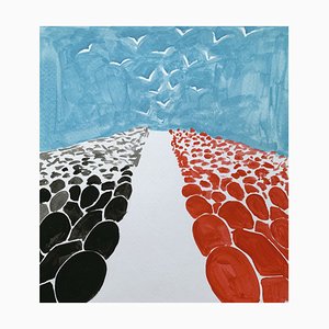 Waleria Matelska, Confrontación, 2020, Acrílico sobre papel