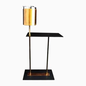 Cenicero modernista de cobre con estantería, años 60