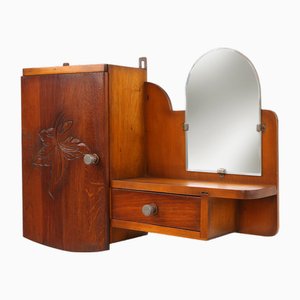 Medicine Cabinet in Wood with Mirror, France, 1900s