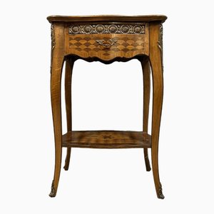 Louis XV Style Ceremonial Table in Noble Wood Marquetry, 1920s