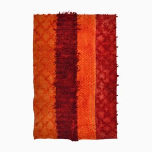 Handgefertigter Kelim Teppich Tulu Filikli in Rot & Orange