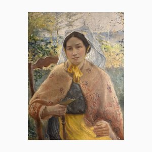 Seated Breton Woman, 1890s, Oil on Canvas