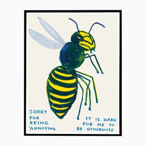 David Shrigley, Sorry for Being Annoying, 2021, Lithographie Poster, gerahmt