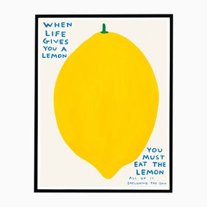 David Shrigley, When Life Gives You a Lemon, 2021, Lithograph Poster, Framed