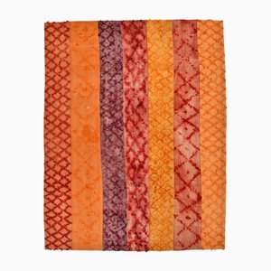 Tappeto Kilim rosso e arancione