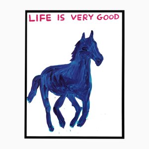 David Shrigley, Life Is Very Good, 2016, Lithograph Poster, Framed