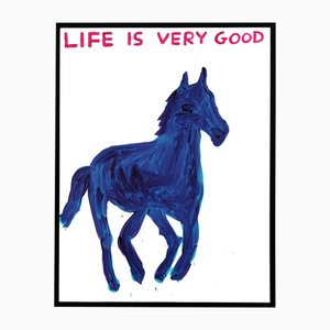 David Shrigley, Life Is Very Good, 2016, Póster con litografía, Enmarcado
