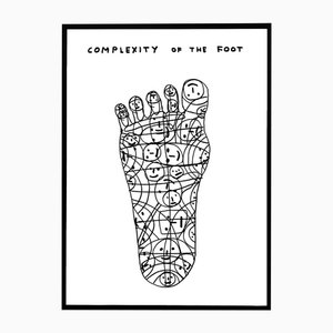 David Shrigley, Complexity of the Foot, 2020, Affiche Lithographie, Encadrée