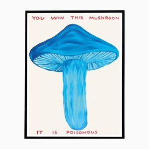 David Shrigley, You Win This Mushroom, 2020, Lithograph Poster, Framed