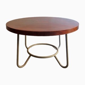 Modernistischer runder Tisch mit geometrischer Platte, 1950er