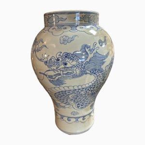 Large Dragon Vase in Ceramic, South Korea, 1970s