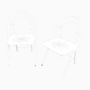 Modell Etoile Klappstühle von Anna Anselmi für Bieffeplast, Italien, 1980er, 2er Set