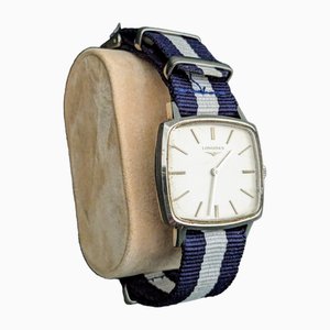 Quadratische Vintage Tankuhr von Longines, 1950er