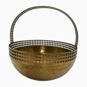 Art Deco Brass Bowl by Fischer Göppingen, 1920s