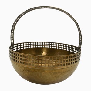 Cuenco Art Déco de latón de Fischer Göppingen, años 20