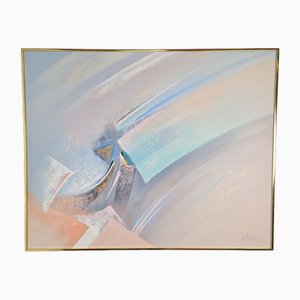 Lee Reynolds, Composición abstracta, años 80, Acrílico sobre lienzo, Enmarcado