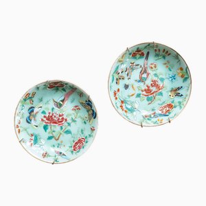 Chinese Medallion Plates, 1890s, Set of 2
