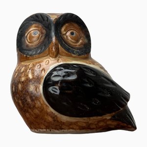 Mid-Century Eulenfigur aus Keramik, 1960er