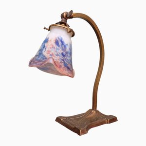 Lampe de Bureau Art Déco par Le Verre Français, 1920s