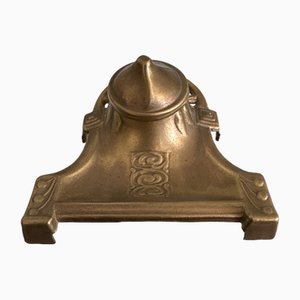 French Art Nouveau Bronze Inkwell, 1910