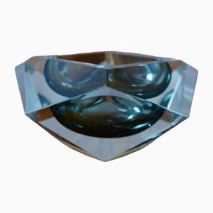Vintage Schale in Diamantform, Flavio Poli zugeschrieben für Seguso