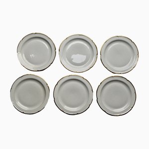 Porcelain Dinner Plates from Limoges, Set of 6