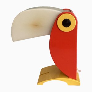 Italienische Orange Tukan Tischlampe mit Vogel von Otf Oldtimer Ferrari, 1960er