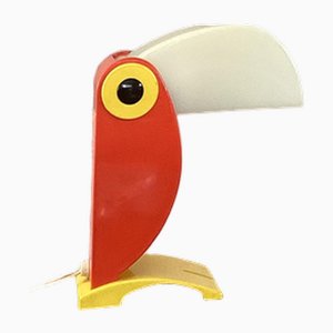Italian Orange Toucan Bird Table Lamp from Otf Oldtimer Ferrari, 1960s