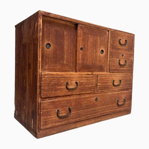 Mueble de almacenamiento Tansu tradicional japonés, años 20